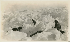 Image of Teams in rough ice on the Polar Sea